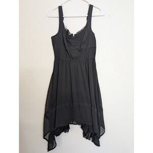 Hot Topic Black Whimsigoth Grunge Goth Tulle Tutu Dress Small M Asymmetrical‎